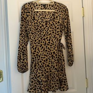 Cheetah Print Express Wrap Dress